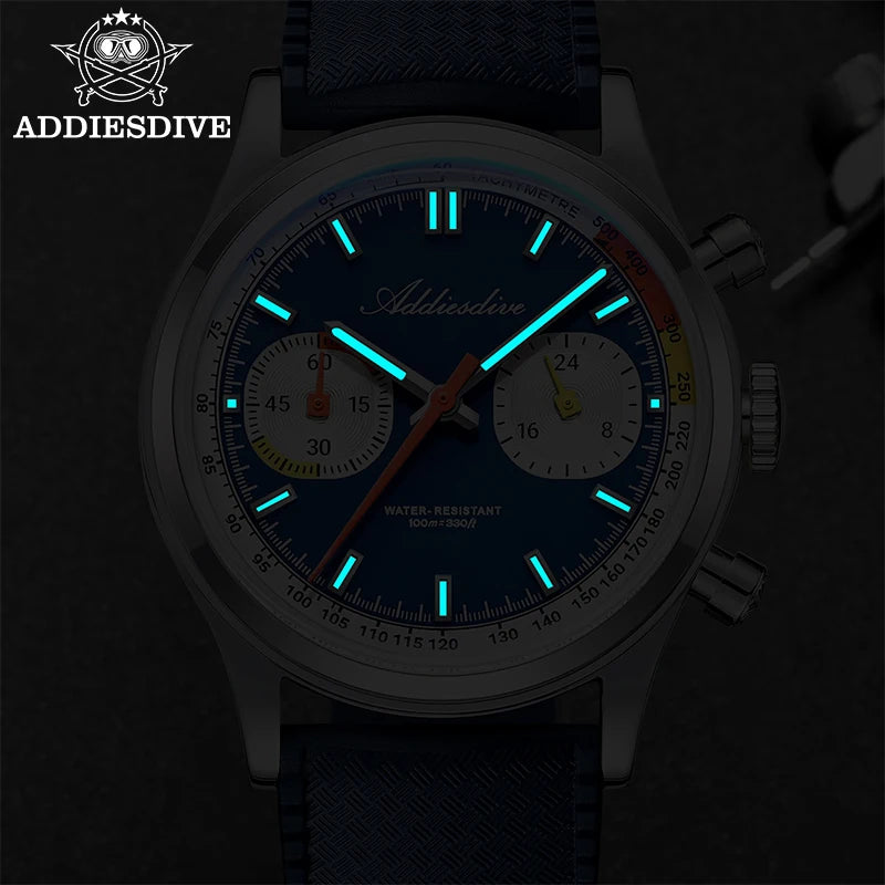 ChronoState ADDIESDIVE VK64 – 38MM Chronograph Watch | BGW9 Luminous 100M Waterproof Quartz Watch