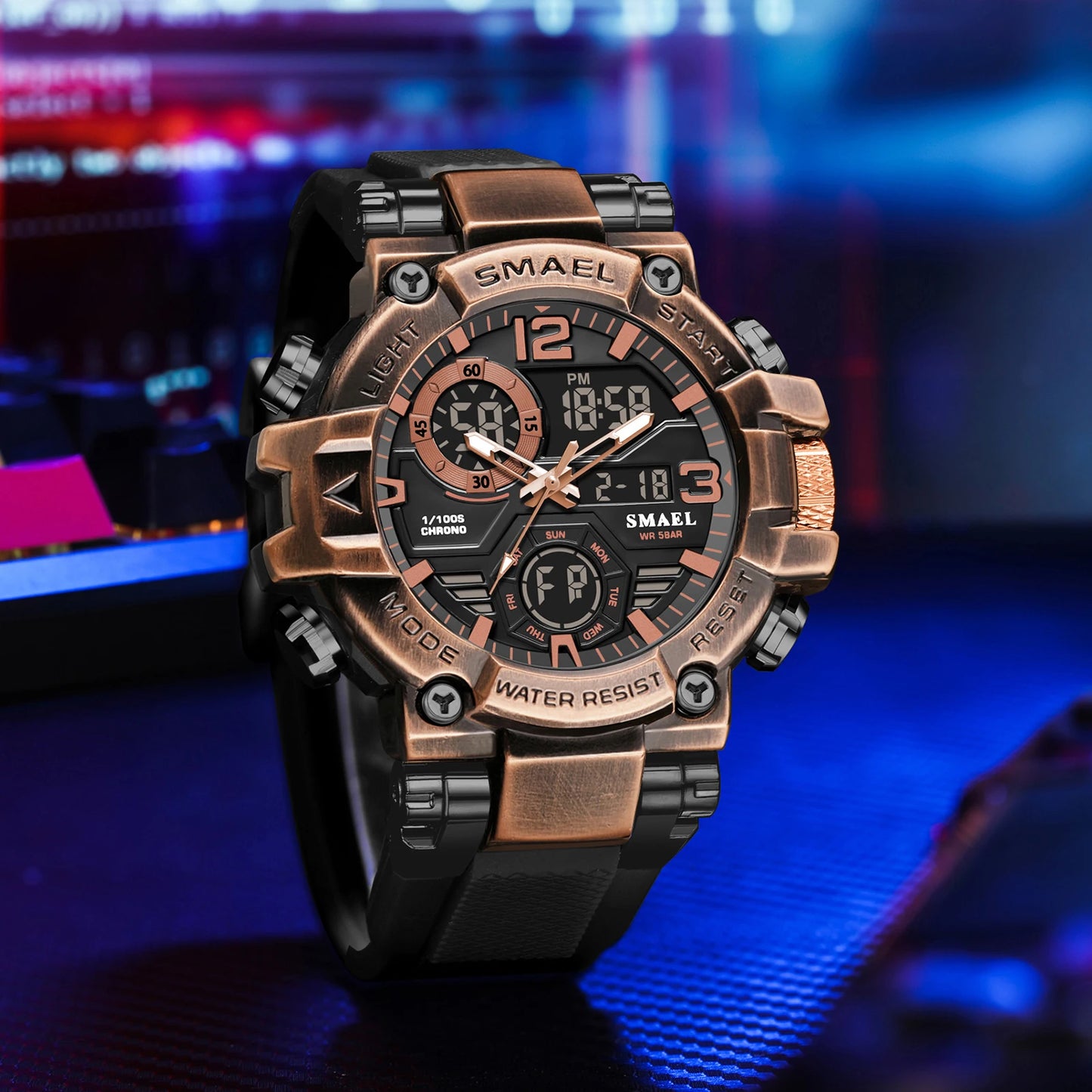 SMAEL Brand 8110 Waterproof Dropshipping Watch Alarm Clock night light Young Fashion business Quartz Sport Wristwatches