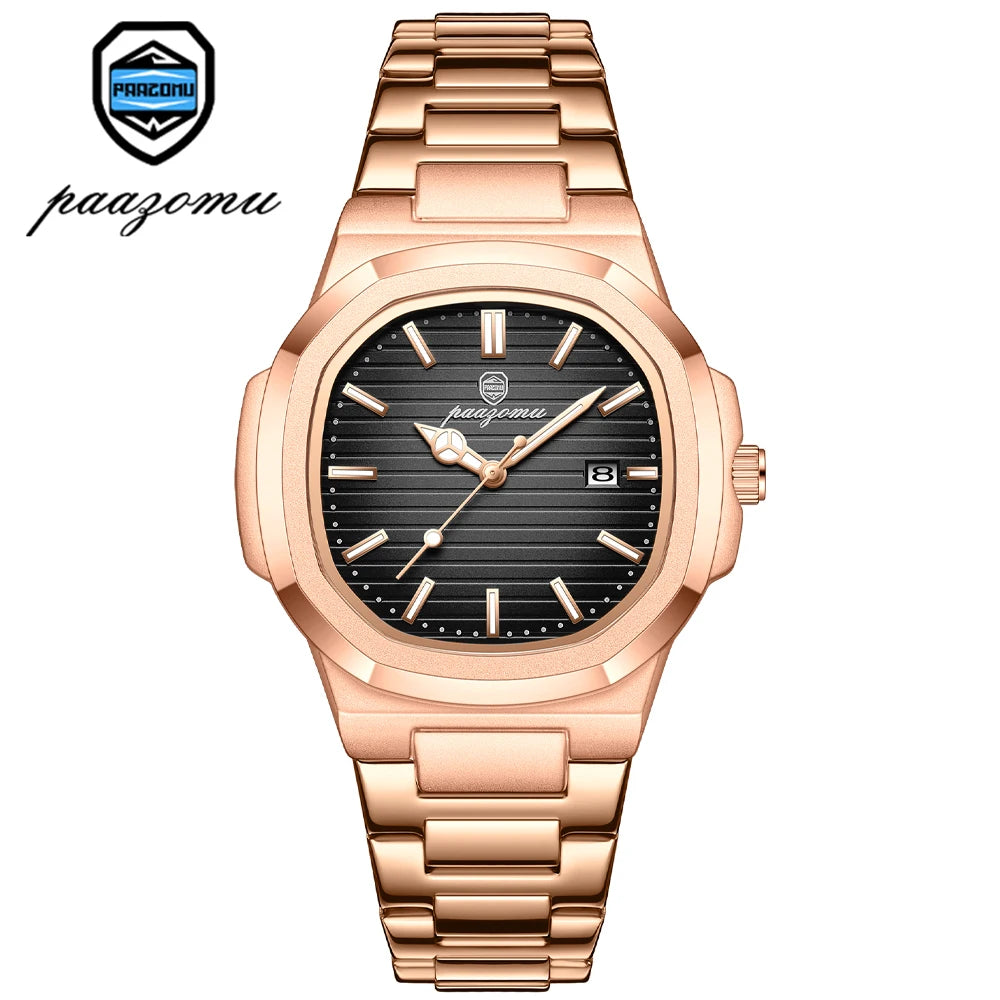 2026 New For Men Fashion Brand Male Watch Waterproof Luminous Stainless Steel Watches  Date Week Casual Quartz Men's Clock Reloj