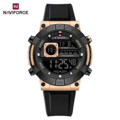 NAVIFORCE Men Watches Digital Quartz Silicone Military Watches for Men Chronograph Sport Waterproof Date Wrist Watch Man Clock
