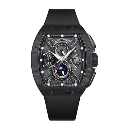 ChronoState BONEST GATTI BG9007 – Automatic Tonneau Watch | Sapphire Carbon Fiber Mechanical Timepiece