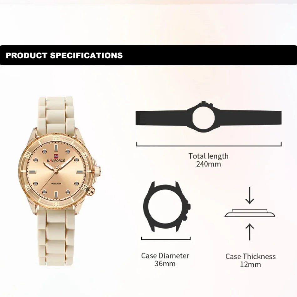 NAVIFORCE NF7115 Elegant Waterproof Lightweight tylish watch, casual watch