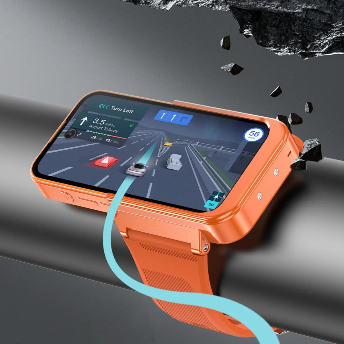 4G Smartwatch Android 12.0 Smart Watch Phone 2000Mah Battery 800W HD Dual Camera Amoled GPS WIFI NFC Video Call Sim Card Slot