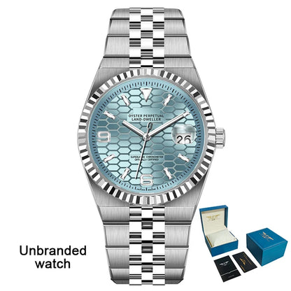 PINDU New Watch Automatic Mechanical Men Watches Business Casual Japan NH35A Sapphire 100M Water Resistant Luminous Man Watch