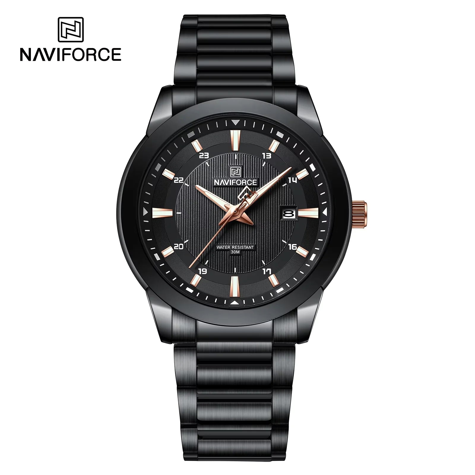NAVIFORCE NF8029 Watches Stainless Steel Strap Casual Male Quartz Sports