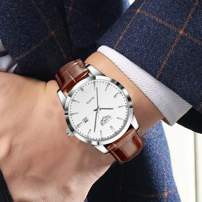 LIGE  Watch Fashion Leather Strap Mens Watches Military Quartz Wristwatches