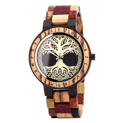 BOBO BIRD Wood Watches Relogio Masculino Watch for Men Viking Warriors Symbol Relojes Para Hombre часы мужские Logo Custom
