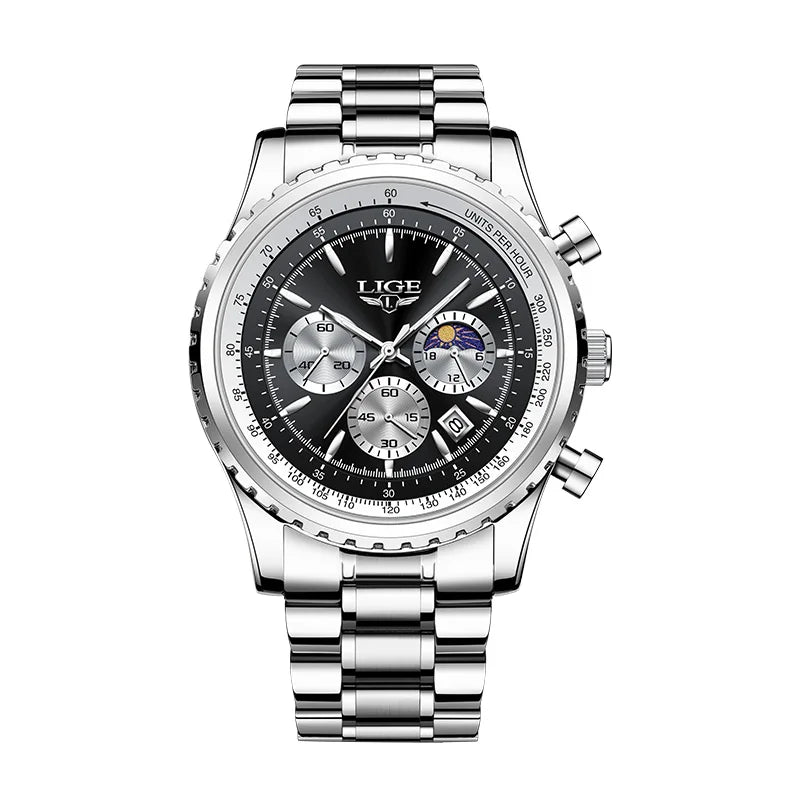 2025 LIGE Top Brand Luxury New Men Watch Quartz Man Watches Waterproof Luminous Watch for Men Date Chronograph Sport Wristwatch