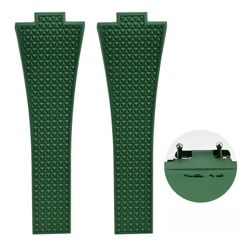 12mm Watch Strap Fit For Tissot PRX 35mm 40mm Dial FKM Rubber Quick Release Spring Bars Cut To Size Watch Bands