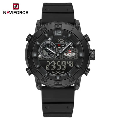 NAVIFORCE Men's Lightweight Sports Wrist Watch Dual Display Time Night Light Watches Boy's Quartz  Stopwatch Multifunctional