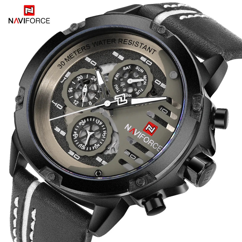 NAVIFORCE New Men's Sports Military Watch Men Business Clock Wristwatches Male Luxurious Smart Casual Watches Relogio Masculino