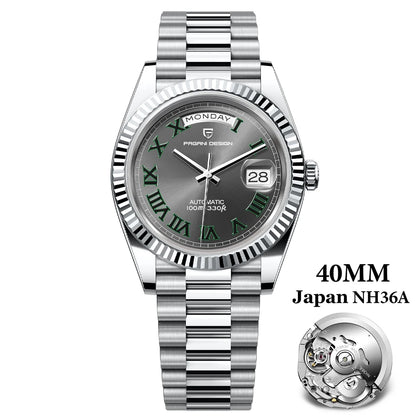 PAGANI DESIGN 2026 New Luxury Rose Gold DD40 Automatic Watch For Men NH36A Mechanical Wristwatch Men Stainless steel Waterproof