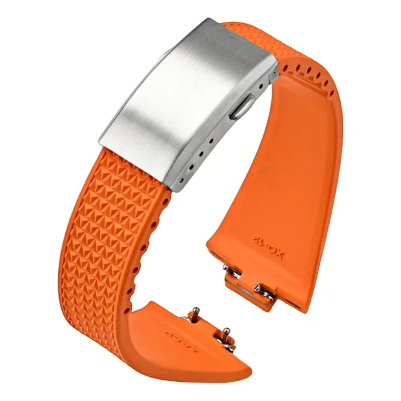 Fluoro Rubber Strap for Tissot PRX Series Super Player 35mm 40mm FKM Women Men Quick Release Folding Buckle Watch Band 11mm 12mm