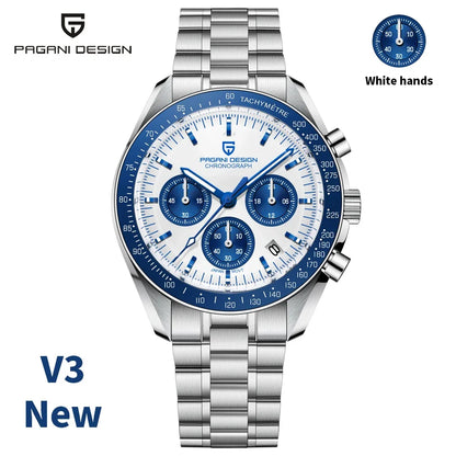 PAGANI DESIGN 2026 New V5 PD1701 Men's Watches Luxury Quartz Watch Men Sport Speed Chronograph AR Sapphire glass 100M Waterproof