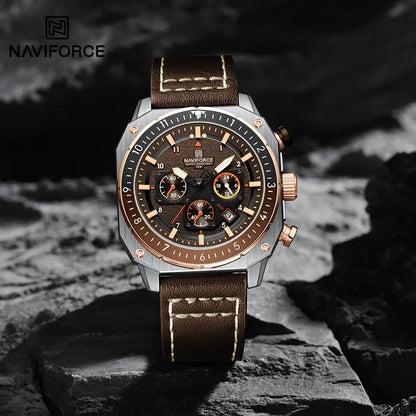 New NAVIFORCE Trend Fashion Man 30m Waterproof Watches 24 Hours and Date Display Wristwatch Male Casual Clocks Relogio Masculino