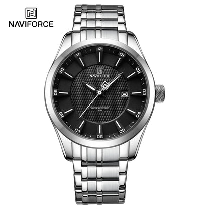 NAVIFORCE Brand Business Luxury Watch Men Clock Waterproof Luminous Quartz Stainless Steel Wristwatch Fashion Mens Watches