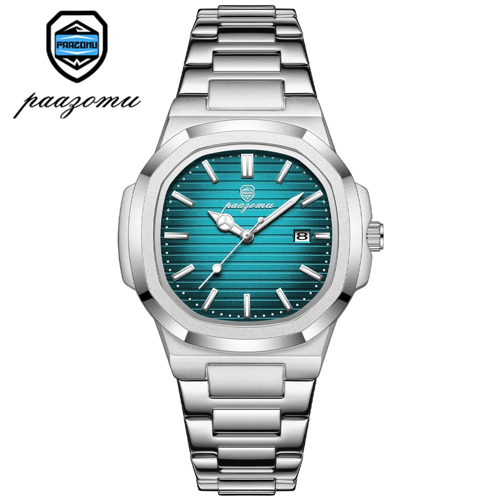 2026 New For Men Fashion Brand Male Watch Waterproof Luminous Stainless Steel Watches  Date Week Casual Quartz Men's Clock Reloj