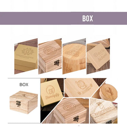 Engrave Customized Logo Fee for Bamboo Wood Watches Paper Bamboo and Wooden Gift Boxes(Only Logo Fee Do niot Include product)