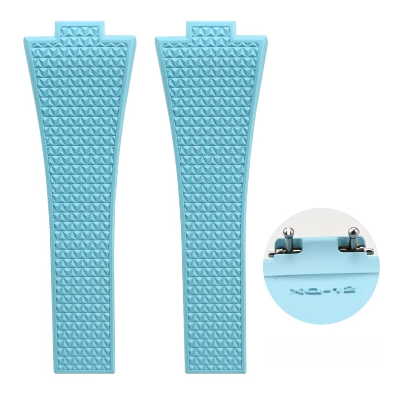 12mm Watch Strap Fit For Tissot PRX 35mm 40mm Dial FKM Rubber Quick Release Spring Bars Cut To Size Watch Bands
