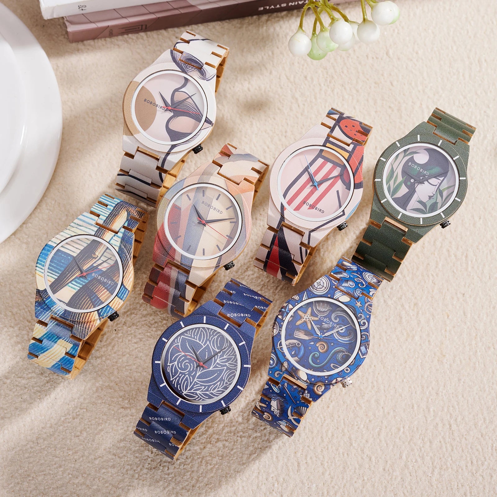 2025 New BOBOBIRD Men‘s Wood Artistic Watches High Quality Japanese Quartz Movement Wristwatch Clock for Men’s Gift Dropshipping