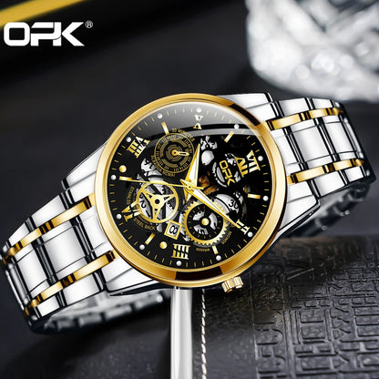 OPK8135 Men's Watch, Steel Band with Night Glow Waterproof