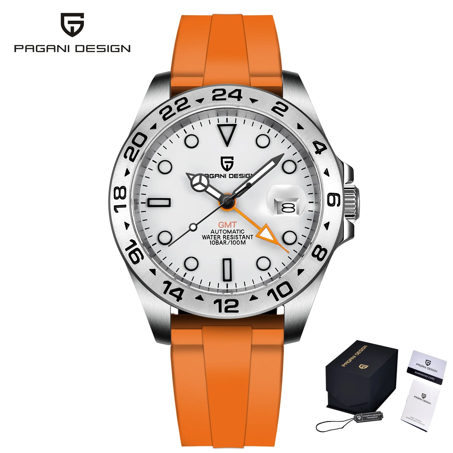 Pagani Design 2026 New Men's Diver Watch 42mm Sapphire Automatic Mechanical GMT Watch 100m Waterproof PD1682