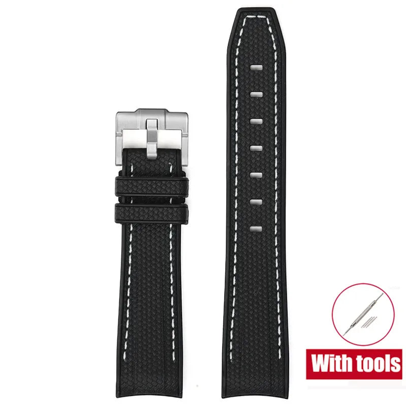 20mm Diving Strap for Omega X Swatch Joint MoonSwatch Men Women Arc Curved End TPU Rubber Bracelet for Rolex Watch Band Tools