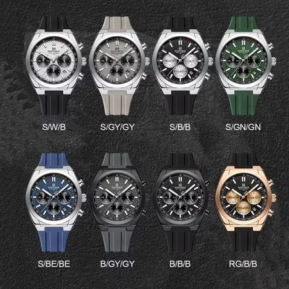 NAVIFORCE Men Watches Multifunctional Chronograph Silicone Strap Luminous Hands 3ATM Waterproof High Quality Original for Man