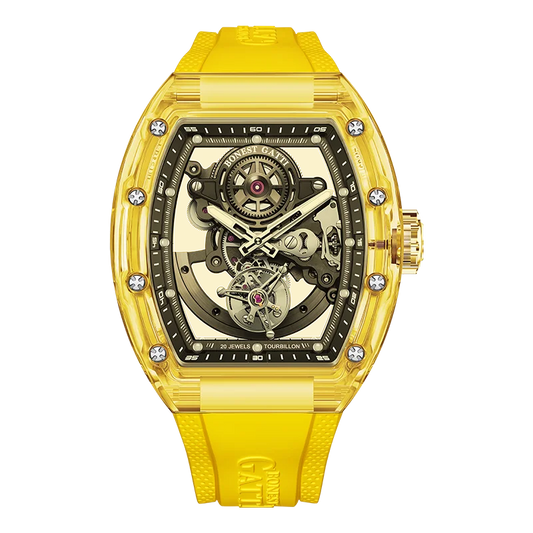 ChronoState BONEST GATTI Tourbillon – Automatic Mechanical Watch | Crystal Skeleton Luminous Timepiece