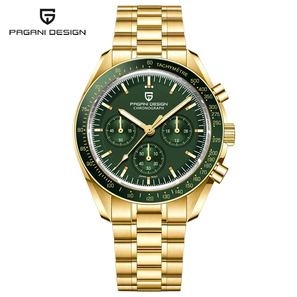 2026 New PAGANI DESIGN Mens Watches Top Brand Luxury Automatic Quartz Chronograph Waterproof Sport Stainless Steel Clock Relogio