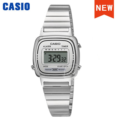 Casio watch silver women watches set brand luxury Waterproof digital Sport ladies watch relogio LA670WA-7D/1D