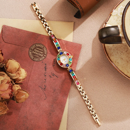 Luxury Rhinestone Women Watches Fashion Bracelet Band Ladies Quartz Watch Reloj Mujer Girls Clock Gift（Without Box）