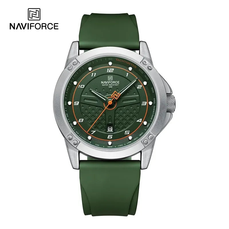 NAVIFORCE Watch For Men Classic Fashion Date Luminous Waterproof Sport Silicone Strap Quartz Wristwatches Relogio Masculino 2025