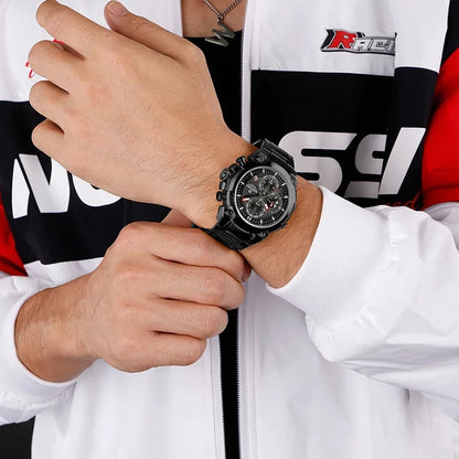 NAVIFORCE Man Watch Fashion Sports Chronograph Waterproof Men's Watches Calendar Display Military Quartz Male Watch Reloj Hombre