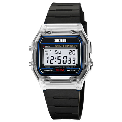 SKMEI 2056 Electronic Waterproof Sports Watch for Men Women Countdown Boy Girl Digital Date Wristwatches 1123 Reloj Masculino