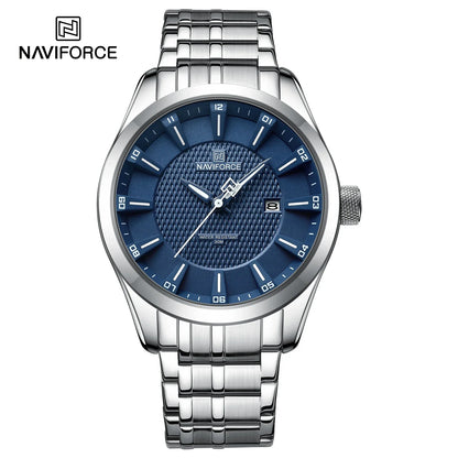 NAVIFORCE Brand Business Luxury Watch Men Clock Waterproof Luminous Quartz Stainless Steel Wristwatch Fashion Mens Watches