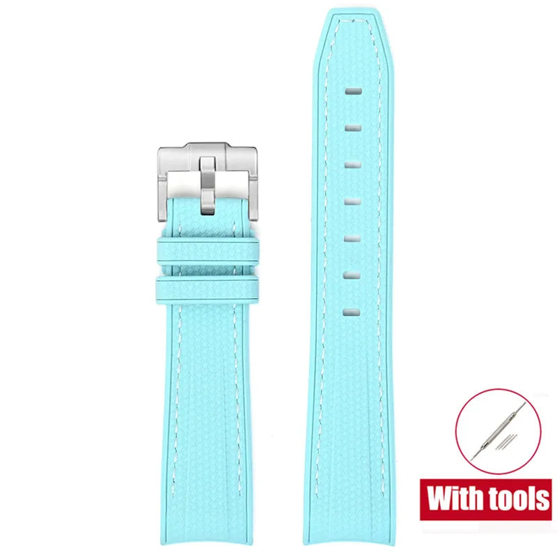 Rubber Watchband for Swatch X Omega Joint MoonSwatch Waterproof Sport 20mm Watch Strap Silicone Curved End Band for Men Women