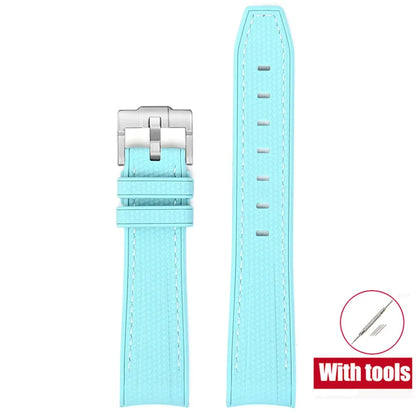 Rubber Watchband for Swatch X Omega Joint MoonSwatch Waterproof Sport 20mm Watch Strap Silicone Curved End Band for Men Women