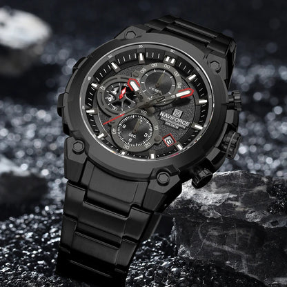 NAVIFORCE Man Watch Fashion Sports Chronograph Waterproof Men's Watches Calendar Display Military Quartz Male Watch Reloj Hombre
