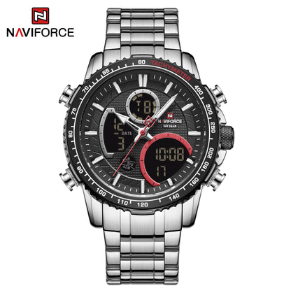 NAVIFORCE 2025 New Sport Watch for Men Luxury Original Wrist Watch Stainless Steel Mens Dual Display Military Waterproof Watches