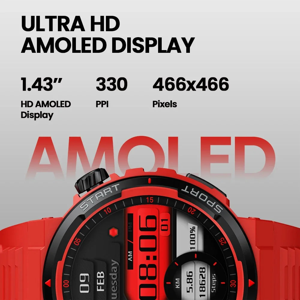 New Zeblaze Ares 3 Plus 1.43'' HD AMOLED Display Voice Calling Smartwatch New 3D Interactive Health&Fitness Tracking Smart Watch
