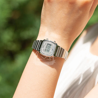 Casio watch silver women watches set brand luxury Waterproof digital Sport ladies watch relogio LA670WA-7D/1D