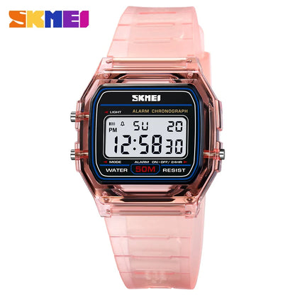SKMEI 2056 Electronic Waterproof Sports Watch for Men Women Countdown Boy Girl Digital Date Wristwatches 1123 Reloj Masculino