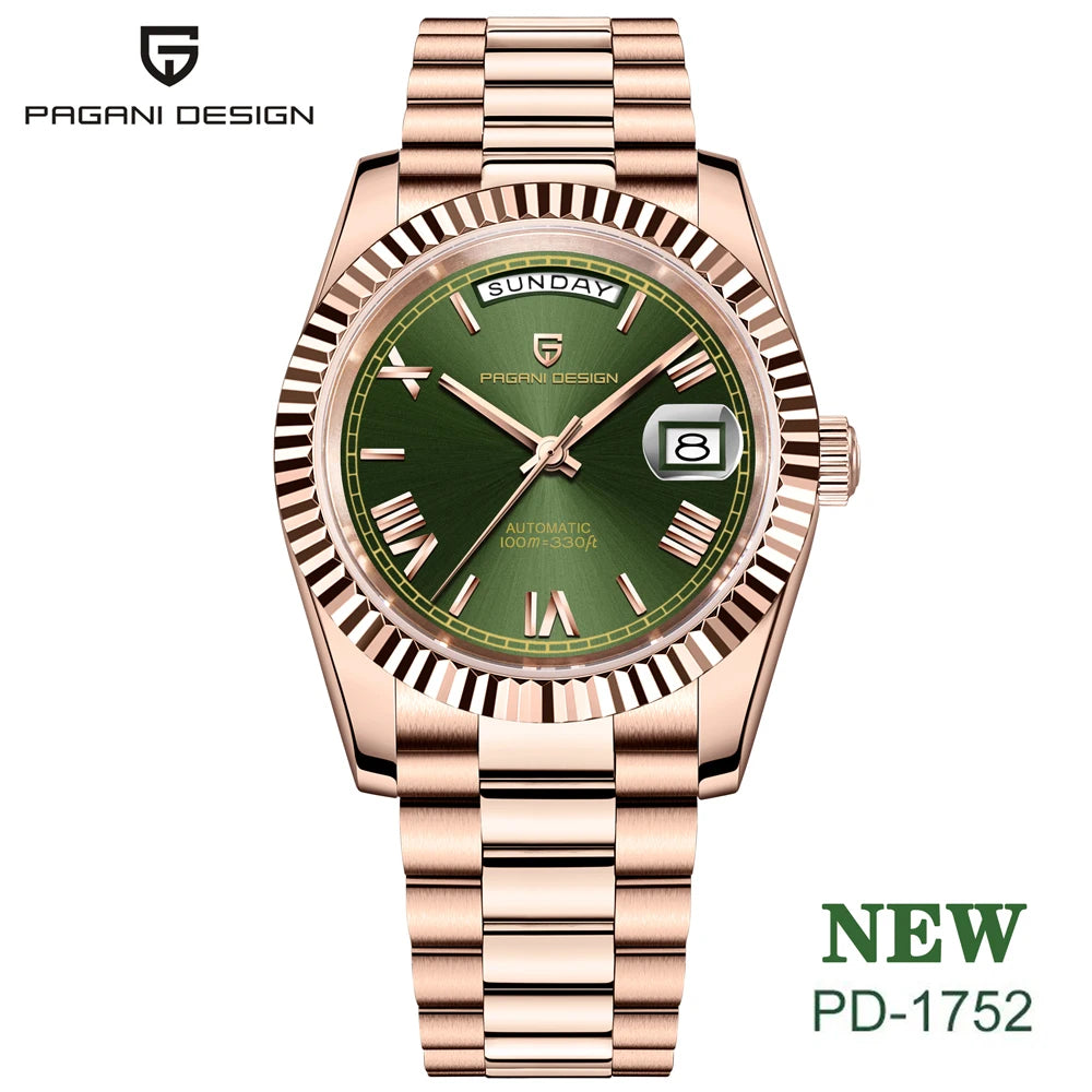 2026 New PAGANI DESIGN Men's Watches Mechanical Top brand Luxury Automatic Watch For Men AR Sapphire glass Calendar Wrist watch