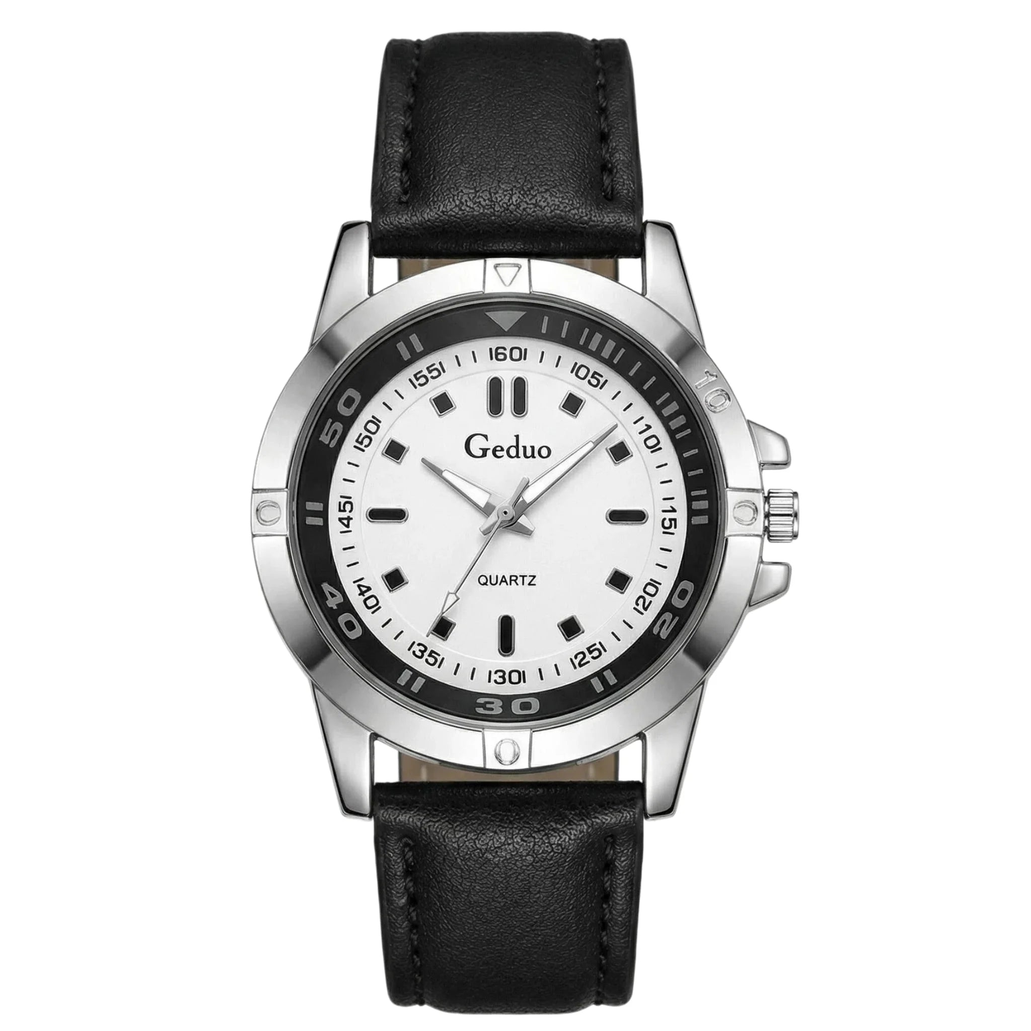 2026 New Fashion Men's Quartz Watch Leather Strap Analog Csual Wristwatch