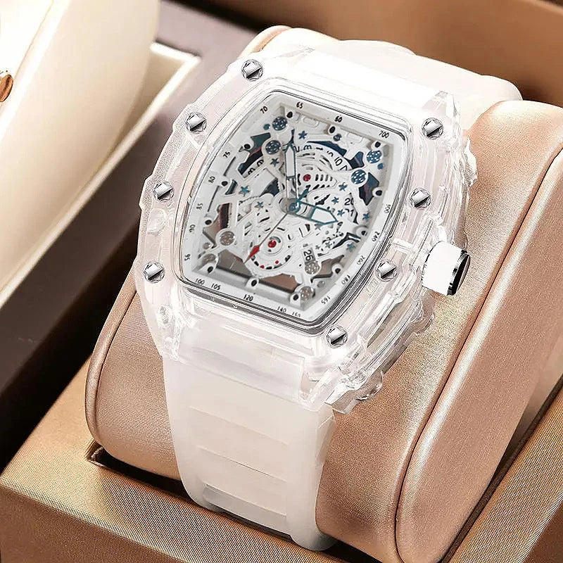 Men Watch Sports Personality Trend  Quartz Wristwatch Transparent Waterproof Male Fashion Clock Watches Gift
