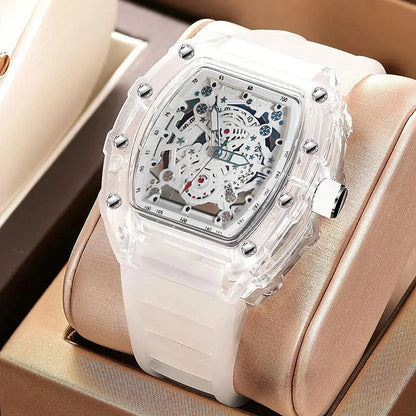 Men Watch Sports Personality Trend  Quartz Wristwatch Transparent Waterproof Male Fashion Clock Watches Gift