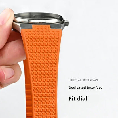 Fluoro Rubber Strap for Tissot PRX Series Super Player 35mm 40mm FKM Women Men Quick Release Folding Buckle Watch Band 11mm 12mm