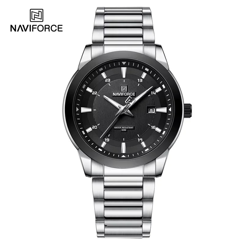 NAVIFORCE NF8029 Watches Stainless Steel Strap Casual Male Quartz Sports