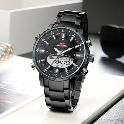 KAT-WACH Men Quartz Wrist Watch  2024 High Quality Luxury  Original Waterproof Digital Watches
